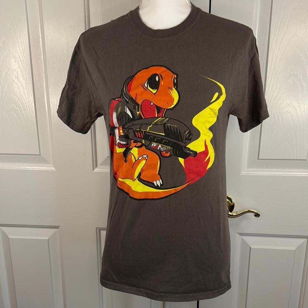 Charmander Mass Effect Graphic Tee - Fun and Colorful Design